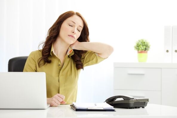 Sedentary activity causes the appearance of cervical and later thoracic osteochondrosis.