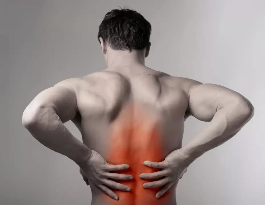 Osteochondrosis of the spine in a man.